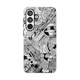 B&W ABSTRACT DOODLE | Tough Phone Case