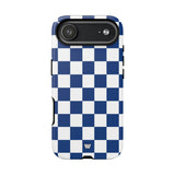 BLUE WHITE CHECKERBOARD | Tough Phone Case