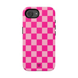 HOT PINK CHECKERBOARD | Tough Phone Case