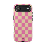 PINK TAN CHECKERBOARD | Tough Phone Case