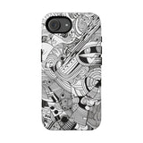 B&W ABSTRACT DOODLE | Tough Phone Case