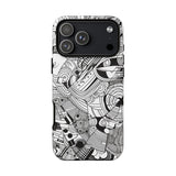 B&W ABSTRACT DOODLE | Tough Phone Case