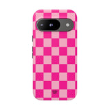 HOT PINK CHECKERBOARD | Tough Phone Case