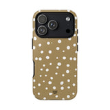 DARK BEIGE DOTS | Tough Phone Case