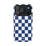BLUE WHITE CHECKERBOARD | Tough Phone Case
