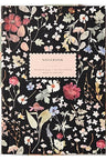 Pressed Black Floral Notebook