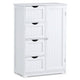 3-in-1 Bath & Storage Combo: Tall Cabinet  Shower Bench & Buffet Sideboard