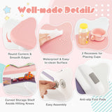 Kids Table and Chair Set with Building Blocks