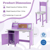 Kids Table and Chair Set for Arts  Crafts  Homework  Home School