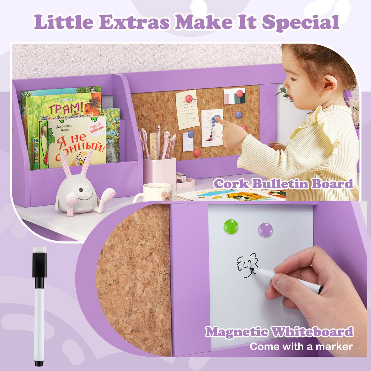 Kids Table and Chair Set for Arts  Crafts  Homework  Home School