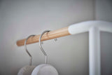 Corner Leaning Coat Hanger (63" H)  - Steel + Wood