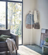 Corner Leaning Coat Hanger (63" H)  - Steel + Wood