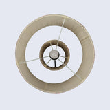 Brown Pleated Fabric Table Lamp - Cotton Lampshades in 15"