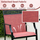 Outdoor Counter Stools Set of 2 Heavy-Duty Barstools with Footrest and Armrests