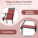 Outdoor Counter Stools Set of 2 Heavy-Duty Barstools with Footrest and Armrests