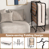 Rollaway Folding Bed with Memory Foam Mattress Made in Italy