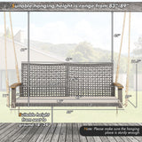 2-Person Patio Wicker Hanging Swing Chair