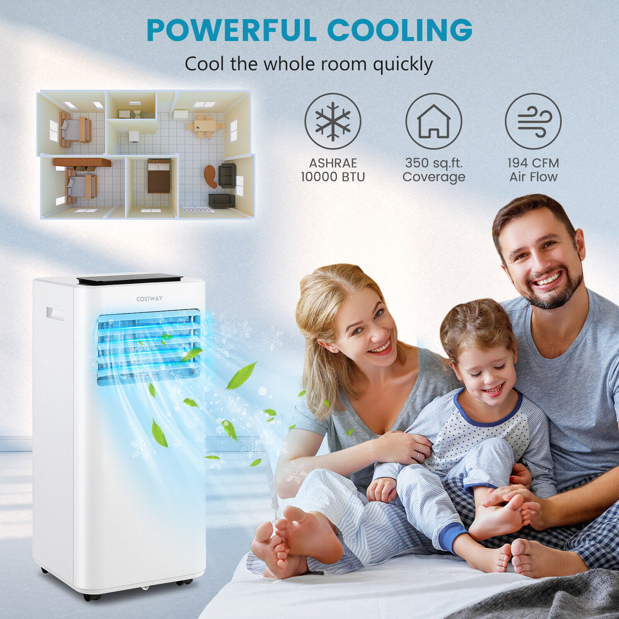10000 BTU Portable Air Conditioner with Sleep Mode