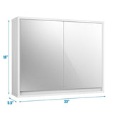 2-Door Wall-Mounted Bathroom Mirrored Medicine Cabinet