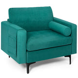 Modular 1/2/3/4-Seat L-Shaped Sectional Sofa Couch with Socket USB Port-1