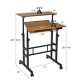 Mobile Standing up Desk Adjustable Computer Desk Tilting Workstation