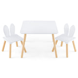 3 Pieces Kids Table and Chairs Set for Arts Crafts Snack Time