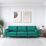 Modular 1/2/3/4-Seat L-Shaped Sectional Sofa Couch with Socket USB Port-3