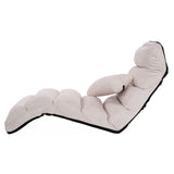 Folding Lazy Sofa Chair Stylish Sofa Couch Beds Lounge Chair W/Pillow