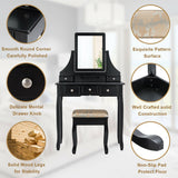 5 Drawers Removable Box Makeup Dressing Vanity Set