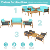 4 Pieces Patio Rattan Furniture Set with Removable Cushions