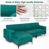 Modular 1/2/3/4-Seat L-Shaped Sectional Sofa Couch with Socket USB Port-3-Seat L