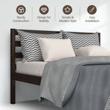Full Size Bed frame Foundation with Solid Wooden Slat Suppor