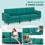 Modular 1/2/3/4-Seat L-Shaped Sectional Sofa Couch with Socket USB Port-3
