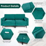 Modular 1/2/3/4-Seat L-Shaped Sectional Sofa Couch with Socket USB Port-2