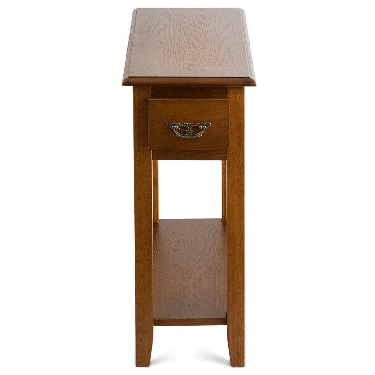End Table Bedside Sofa End Table Narrow Nightstand with Wooden Legs
