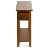 2 Pieces 2 Tier Sofa Side End Table with Drawer and Open Shelf