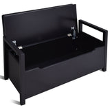 34.5 Ã15.5 Ã19.5 Inch Shoe Storage Bench with Cushion Seat for Entryway