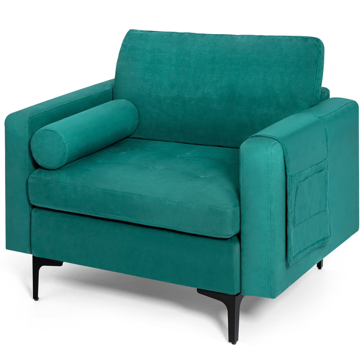 Modular 1/2/3/4-Seat L-Shaped Sectional Sofa Couch with Socket USB Port-1