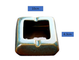 Square Glossy Ceramic Ashtray + Flameless Lighter (BLUISH)