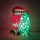 Santa Standing Tiffany Lamp Glass Tabletop