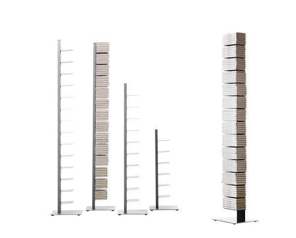 Sapiens Vertical Bookcase by Bruno Rainaldi - Medium Aluminum