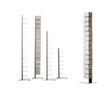 Sapiens Vertical Bookcase by Bruno Rainaldi - Medium Aluminum