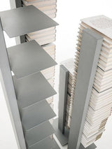 Sapiens Vertical Bookcase by Bruno Rainaldi - Medium Aluminum