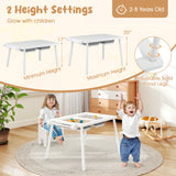 Sensory Table and Chair Set for Kids 2-8 with Foldable Bins