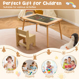 Sensory Table and Chair Set for Kids 2-8 with Foldable Bins
