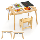 Sensory Table and Chair Set for Kids 2-8 with Foldable Bins