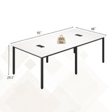 8 FT Conference Room Table Large Meeting Table Seats up to 10 People
