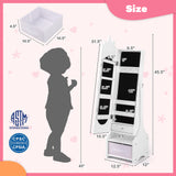 Kids Jewelry Armoire Cabinet with Storage and 2 Tilt Angles