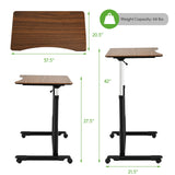 Height Adjustable Computer Desk Sit to Stand Rolling Table