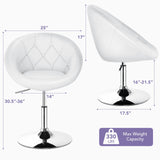 1 Piece Modern Adjustable Swivel Round PU Leather Chair